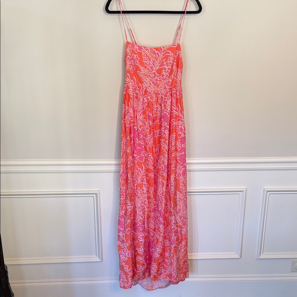 Elegant Coral Backless Dress